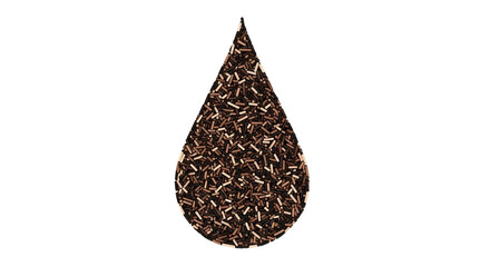 Tea Drop Shape Illustration: Aromatic Beverage Symbol Isolated