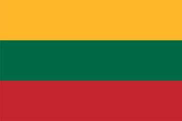 Lithuania Flag vector design and illustration , National Flag of Lithuania