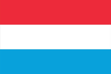National flag of Luxembourg original size and colors vector illustration, Letzebuerger Fandel or Flagge Luxemburgs or Drapeau du Luxembourg, Luxembourg flag triband,standard 