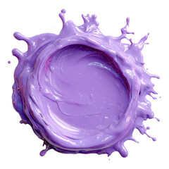 Purple Paint Splash Isolated on Transparent Background for Design Use