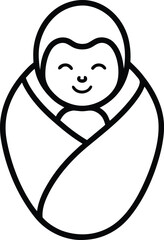 vector illustration of a baby boy