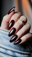 Wanddecoratie Nagelstudio Glossy Red Nails for Halloween Nail Salon Promotion  © Moumita