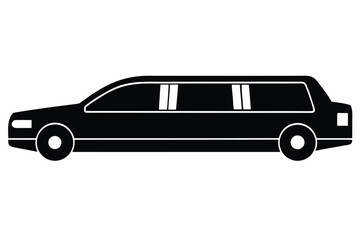 limousine vector icon silhouette illustrations
