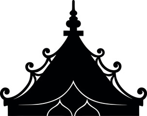 Building keyhole escutcheon silhouette shown in simple vector composition