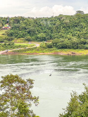 TRIPLE BORDER VIEW – RIVER PARANÁ BETWEEN ARGENTINA, BRAZIL AND PARAGUAY