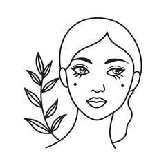 Abstract Eyes Floral Design Silhouette