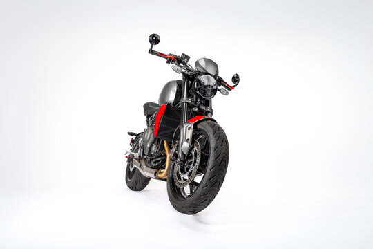 motorcycle on a white background
