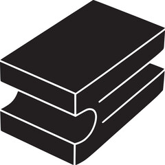 Black Geometric Block Shapes