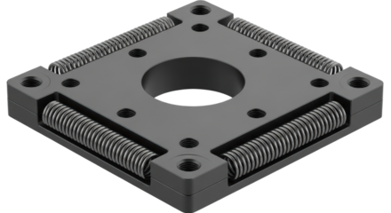 Square Shock-Absorbing Mount Plate with Coil Springs
