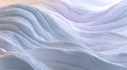 Obraz premium Abstract layered, wavy, light-toned landscape. Soft, textured, pale color palette