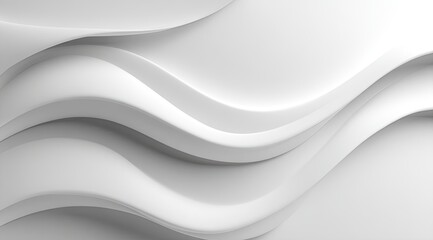 Obraz premium Abstract white wavy shapes