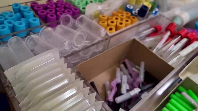 Laboratory tools used to draw blood for lab results