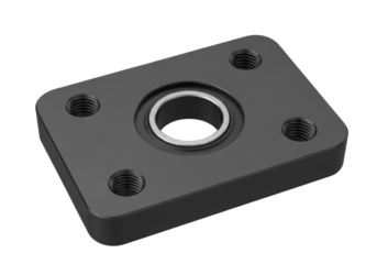 Rectangular Flange Bearing Mount Plate with Threaded Holes
