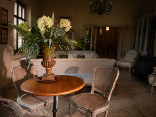 hydrangea on the table