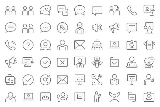 Communication and business icons chat people
