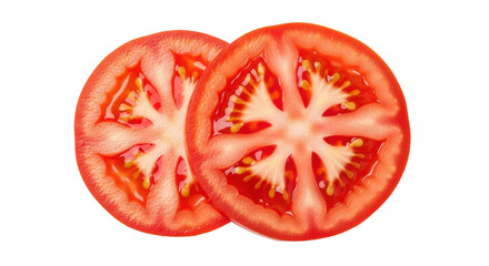 Isolated Tomato Slices