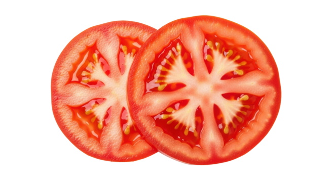 Isolated Tomato Slices