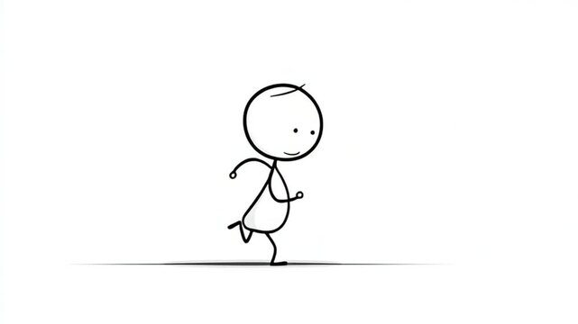 Stick Figure Soccer Approach Ball Motion