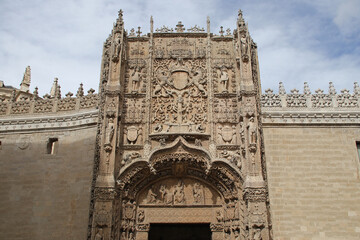 gate of the san gregorio college in valladolid in spain 