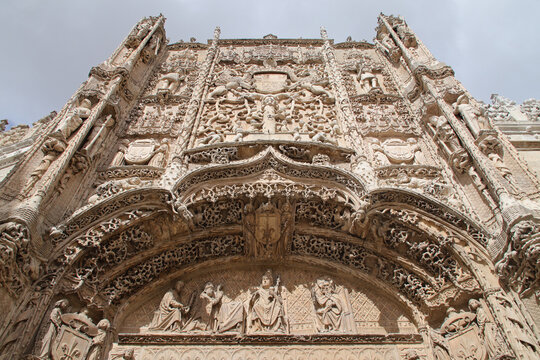 gate of the san gregorio college in valladolid in spain 