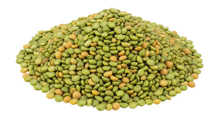 Isolated Pile of Green Split Peas