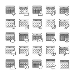 Calendar Icon Set Icon sign symbol