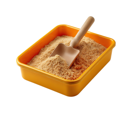 Scoop sand for playtime fun sandbox creativity isolated on transparent background, png
