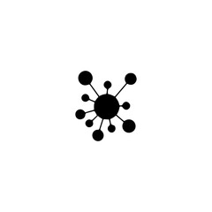 Molecule icon flat vector design. 
