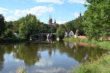 Saale, Dom und Schloss in Merseburg