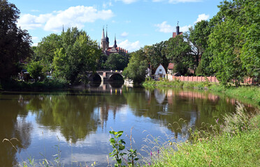 Saale, Dom und Schloss in Merseburg