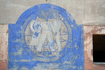 Wand am Wasserschloss in Mücheln