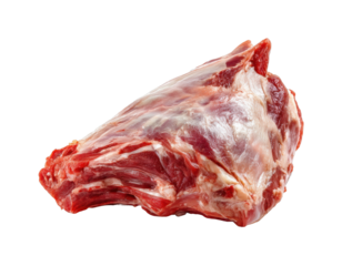 Preparing fresh lamb leg for culinary delights in the kitchen environment isolated on transparent background, png