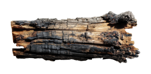 Charred log remnant natural environment wood texture view