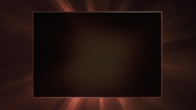 Light beams radiating from frame, dark presentation background, perfect loop, looping template with copy space