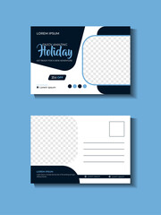 Creative print-ready tour, travel, and tourism post card design template layout set or trendy travel poster bundle