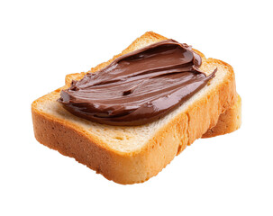 Delicious chocolate spread on toast kitchen food
