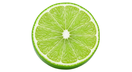 Isolated Lime Slice