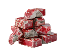 Artisan red bricks stacked product