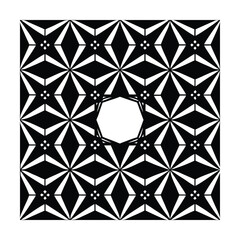 Rounded Triangle Geometric Pattern with Circle Accents