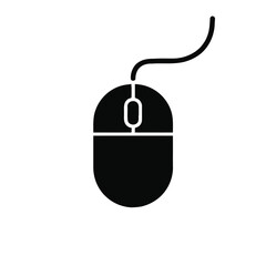 Computer mouse with wire silhouette
