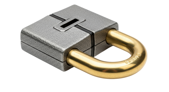 Isolated Padlock with Keyhole