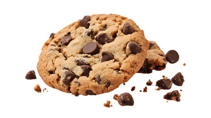 A chocolate chip cookie with a lot of chocolate chips on it
