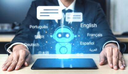 Global communication with multiple languages, digital translation tools, multilingual technology, cross-cultural communication, and virtual language learning environments. Spline
