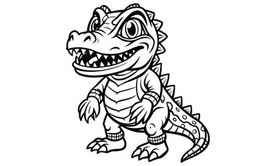 Crocodile t shirt design silhouette and vector line art Wildlife Crocodile Graphic for Casual and Trendy Apparel