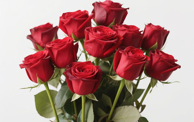 Fototapeta premium bouquet of red tulips