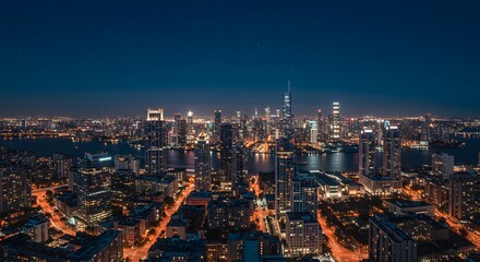 Obraz premium night view of city