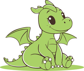 Fototapeta premium Happy Baby Dragon Mascot