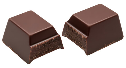 Isolated Chocolate Pieces