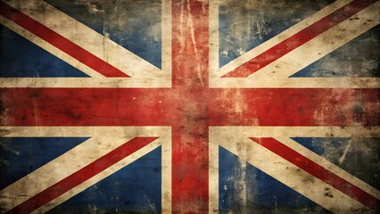 Fototapeta premium A textured and distressed vintage union jack flag of the united kingdom, symbolizing british heritage