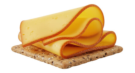 Isolated Cheese and Cracker